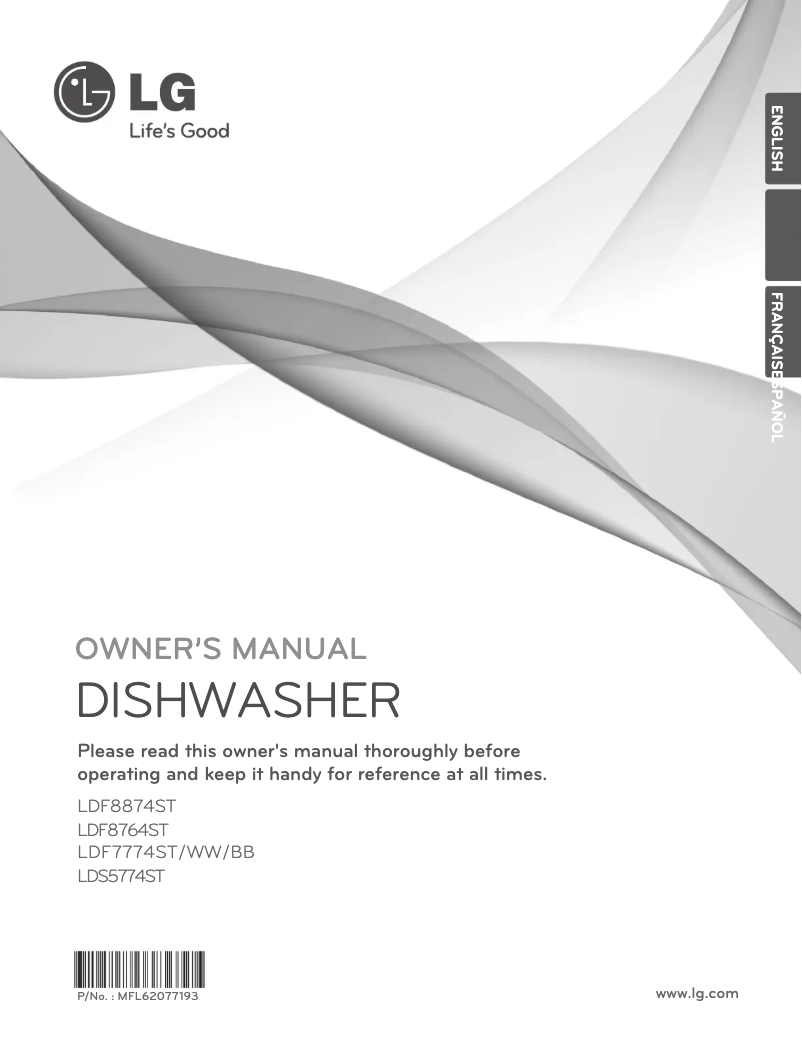 First page image of the manual for LDF8874ST
