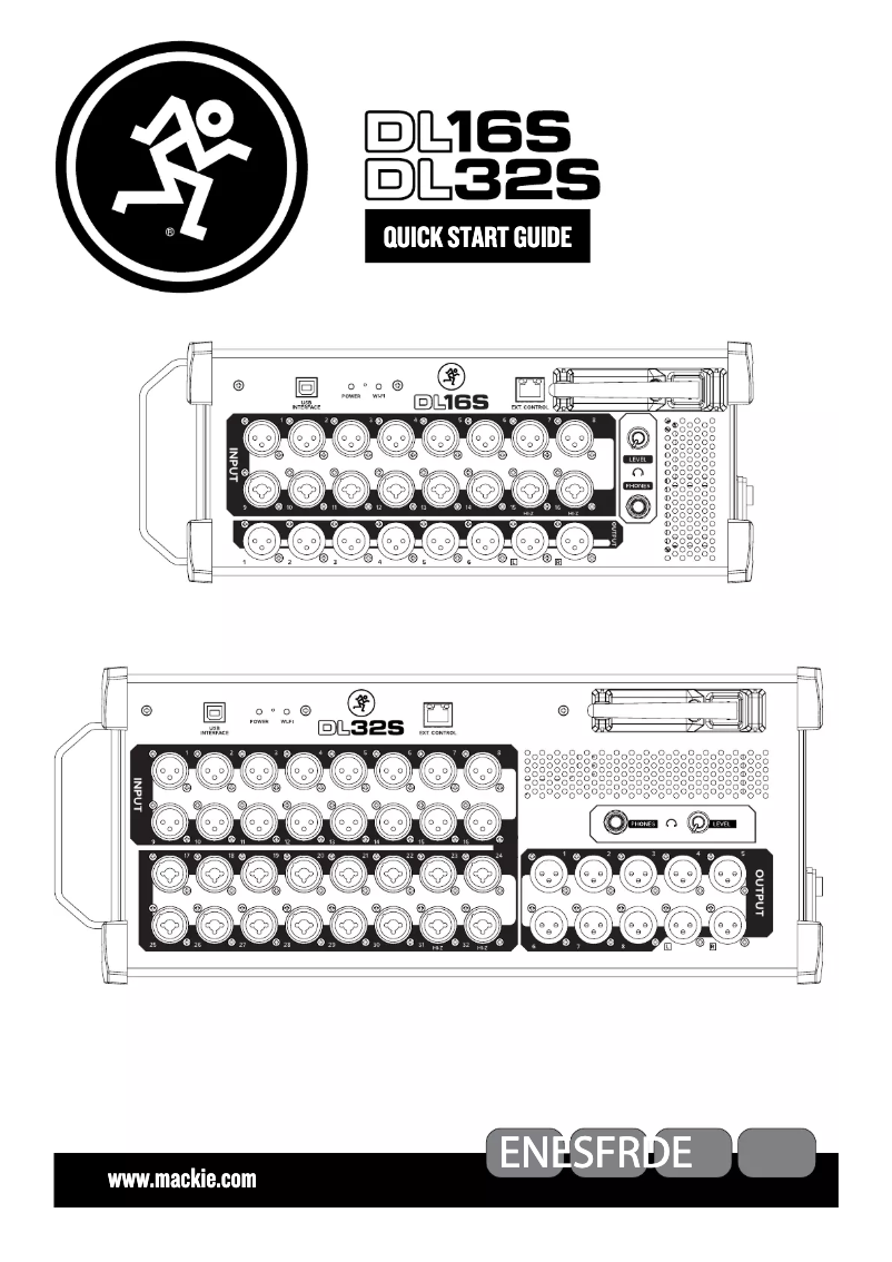 Page 1 of the manual User Manual Mackie DL32S