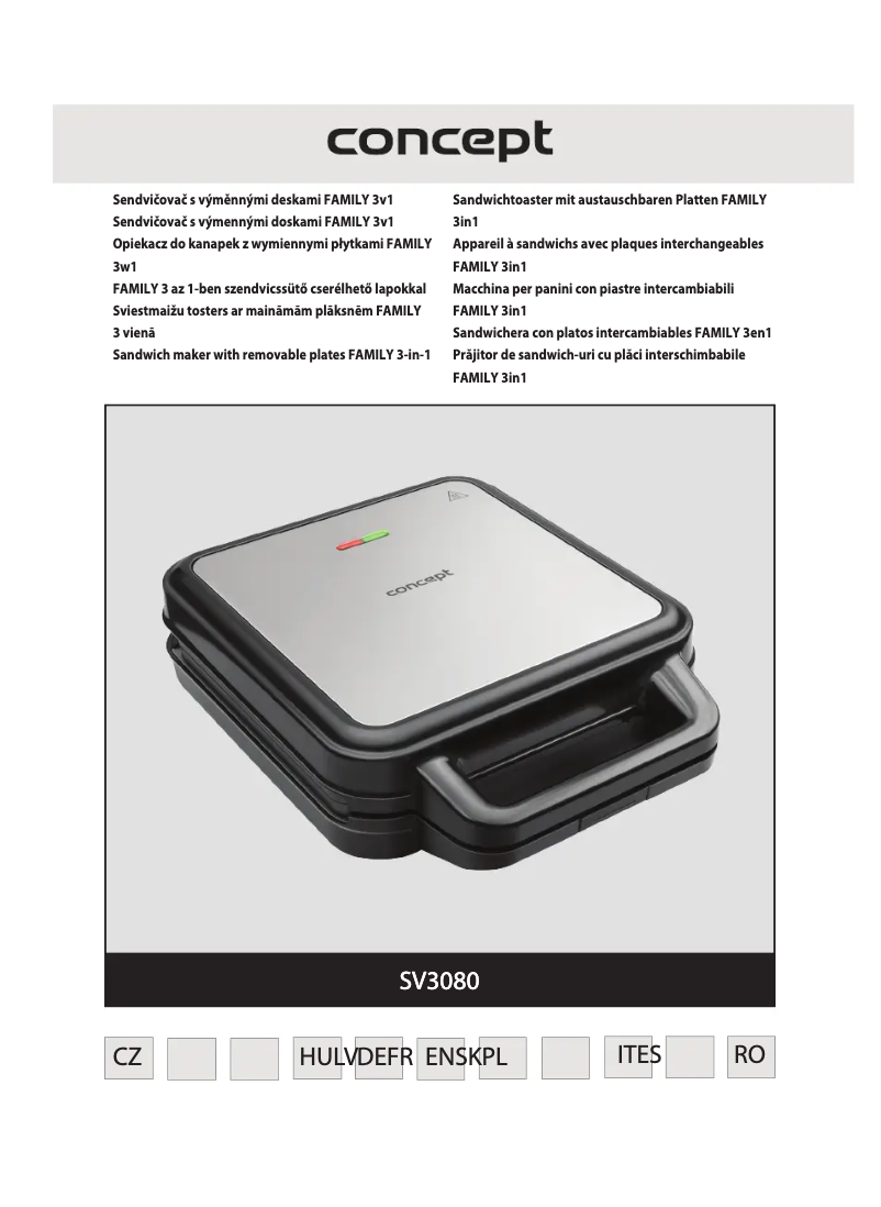 First page image of the manual for Family SV3080