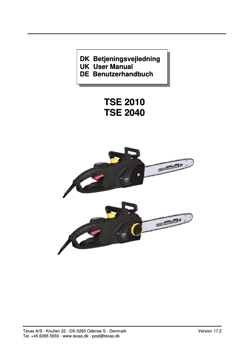 Image de la première page du manuel de l'appareil TSE2040