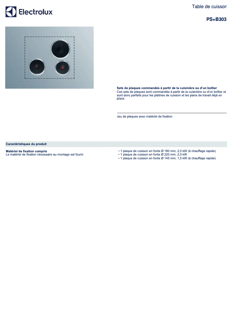 First page image of the manual for PS+B303