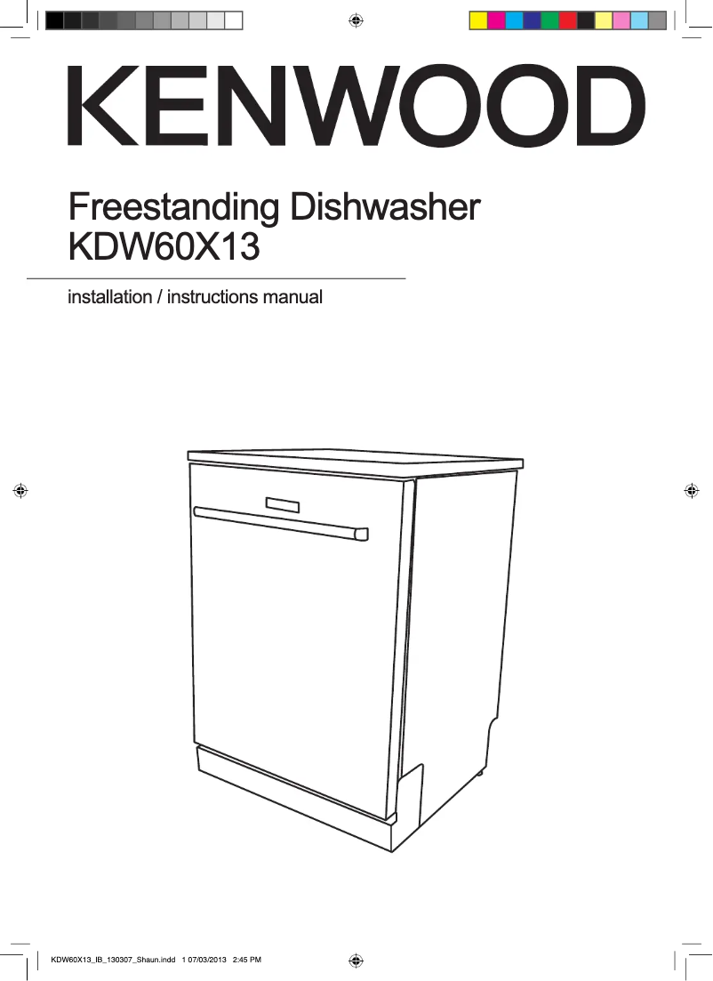 Page 1 of the manual User Manual Kenwood KDW60X13