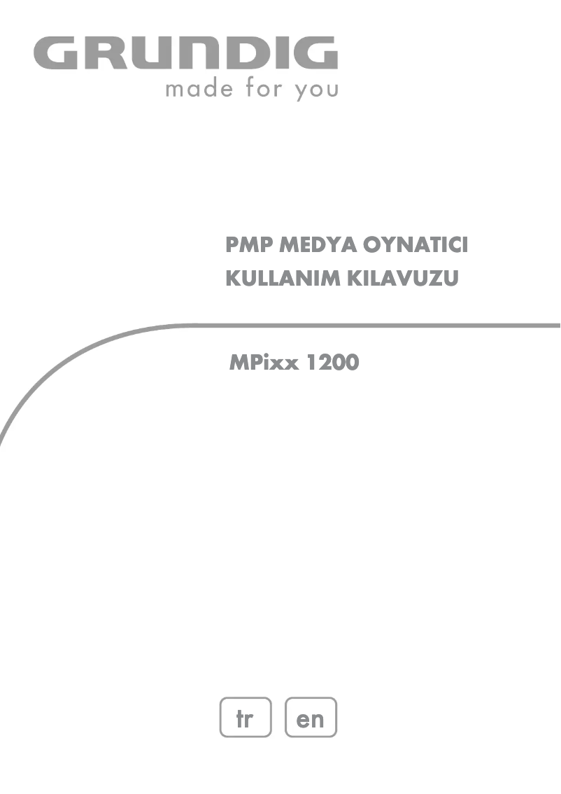 Page 1 of the manual User Manual Grundig MPIXX 1200