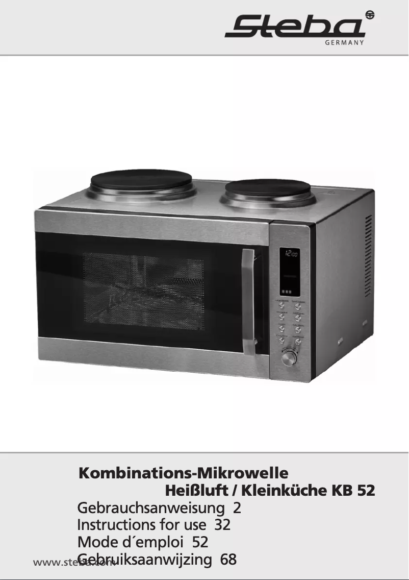 First page image of the manual for KB52