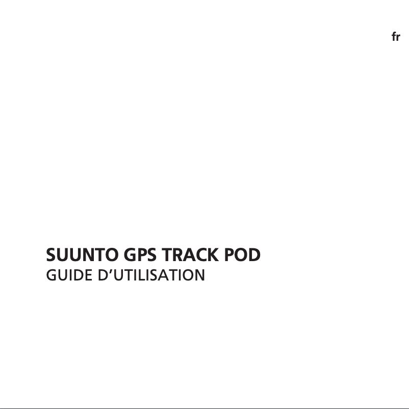 First page image of the manual for GPS Track Pod