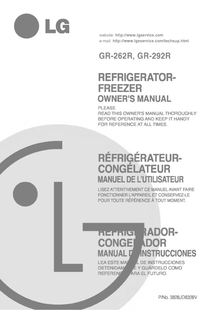 First page image of the manual for GR-262R