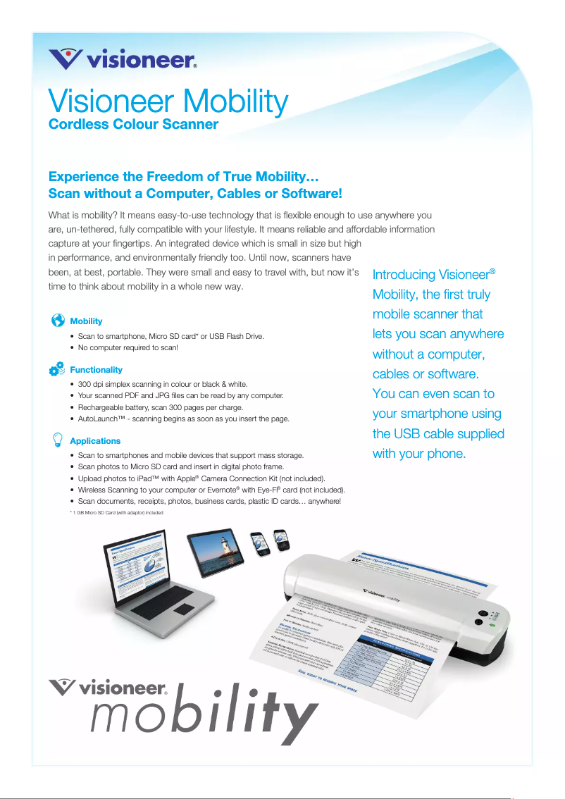 Image de la première page du manuel de l'appareil Mobility