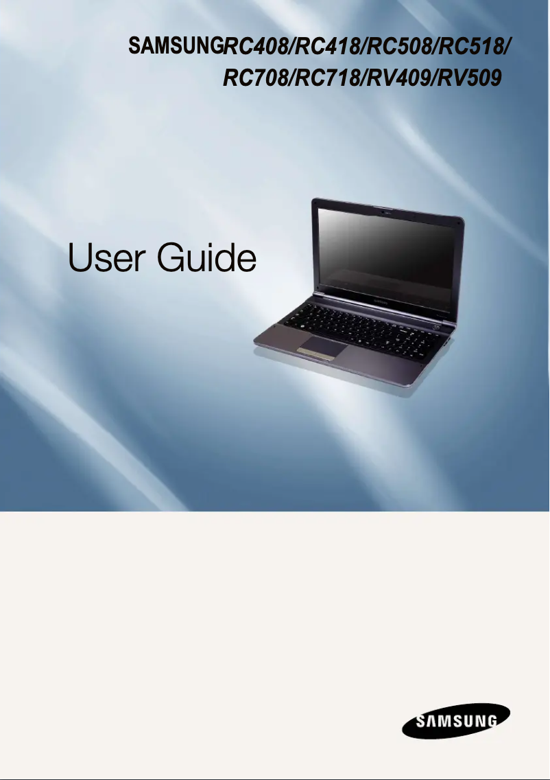 Page 1 of the manual User Manual Samsung NP-RC418H