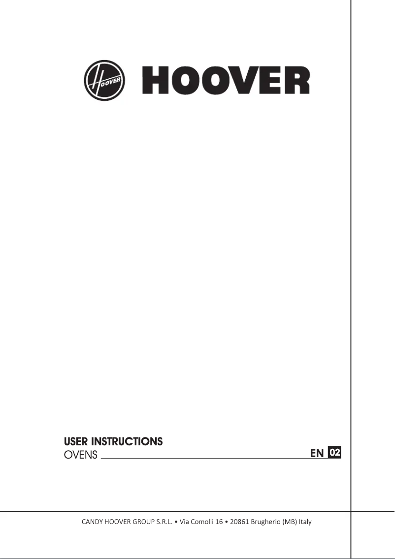 First page image of the manual for H-OVEN 300 HOC3358IN