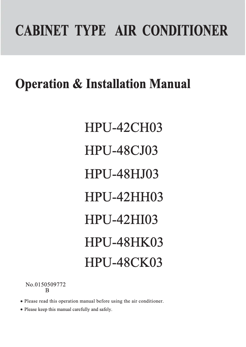 Page 1 of the manual User Manual Haier HPU-48CJ03