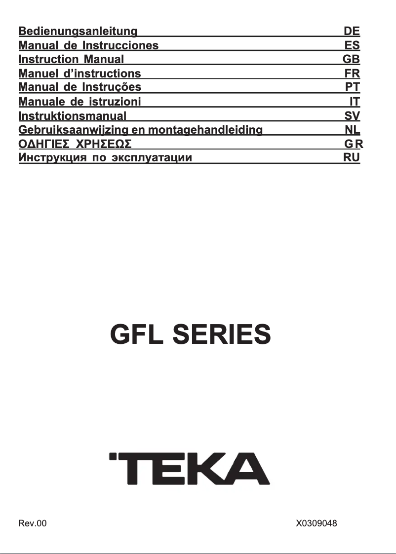 Page 1 of the manual User Manual Teka GFL 57650 EOS IX