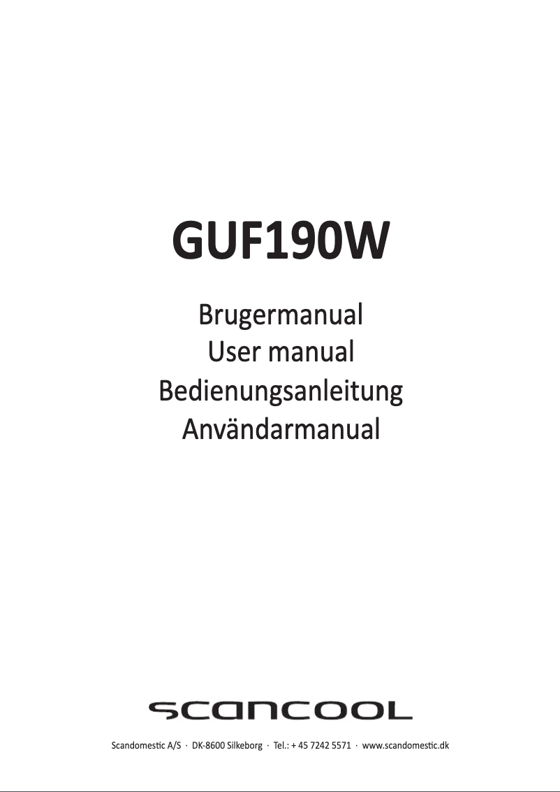 First page image of the manual for GUF190W
