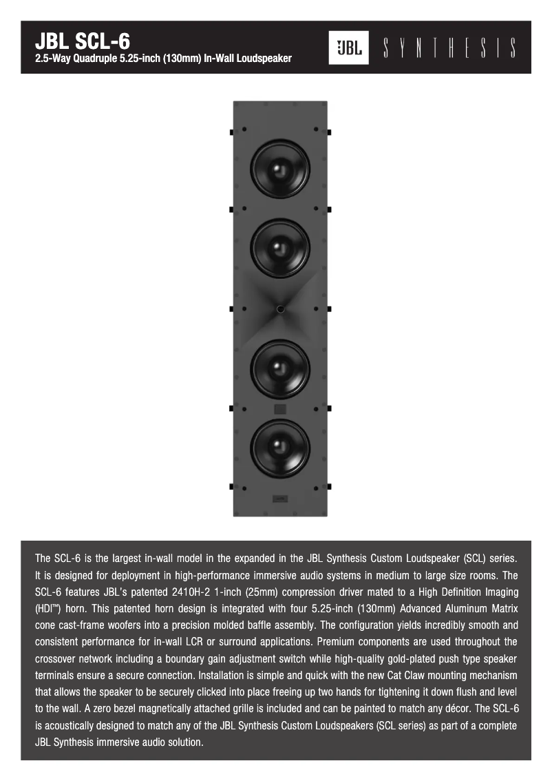First page image of the manual for SCL-6