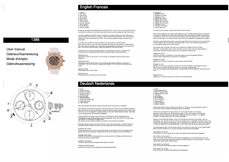 First page image of the manual for 1386