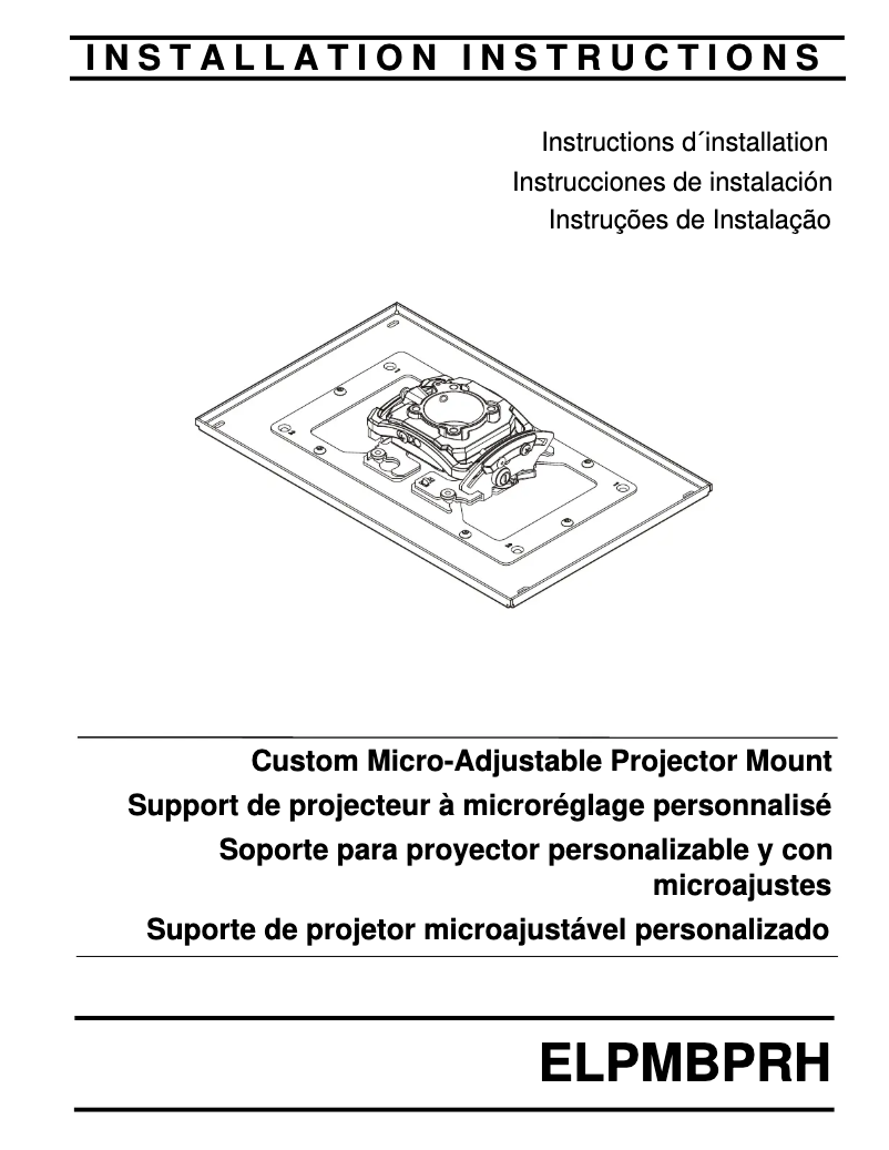 Image de la première page du manuel de l'appareil ELPMBPRH