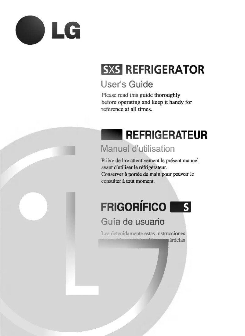 Page 1 of the manual User Manual LG GR-P267DTZ