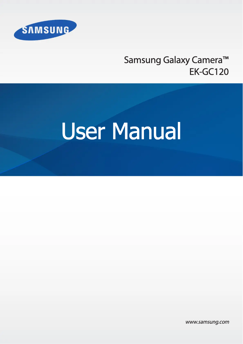First page image of the manual for Galaxy Camera GC120