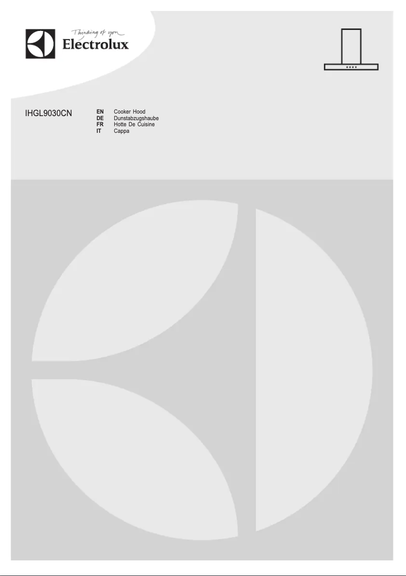 Page 1 of the manual User Manual Electrolux IHGL9030CN