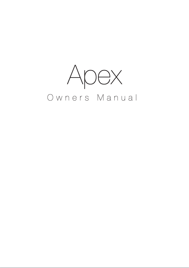 First page image of the manual for Apex A10
