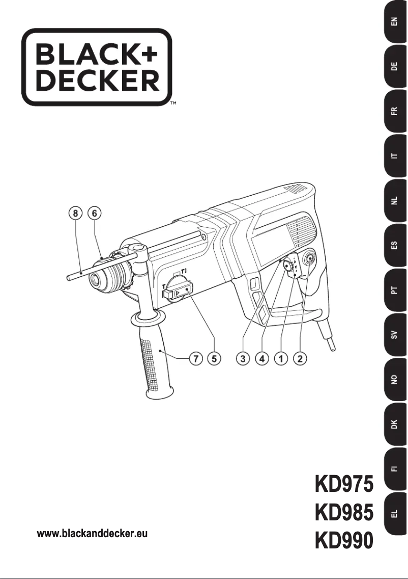Page 1 of the manual User Manual Black & Decker KD976KA