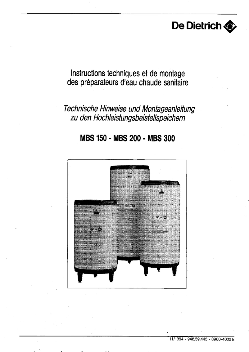 First page image of the manual for MBS 150