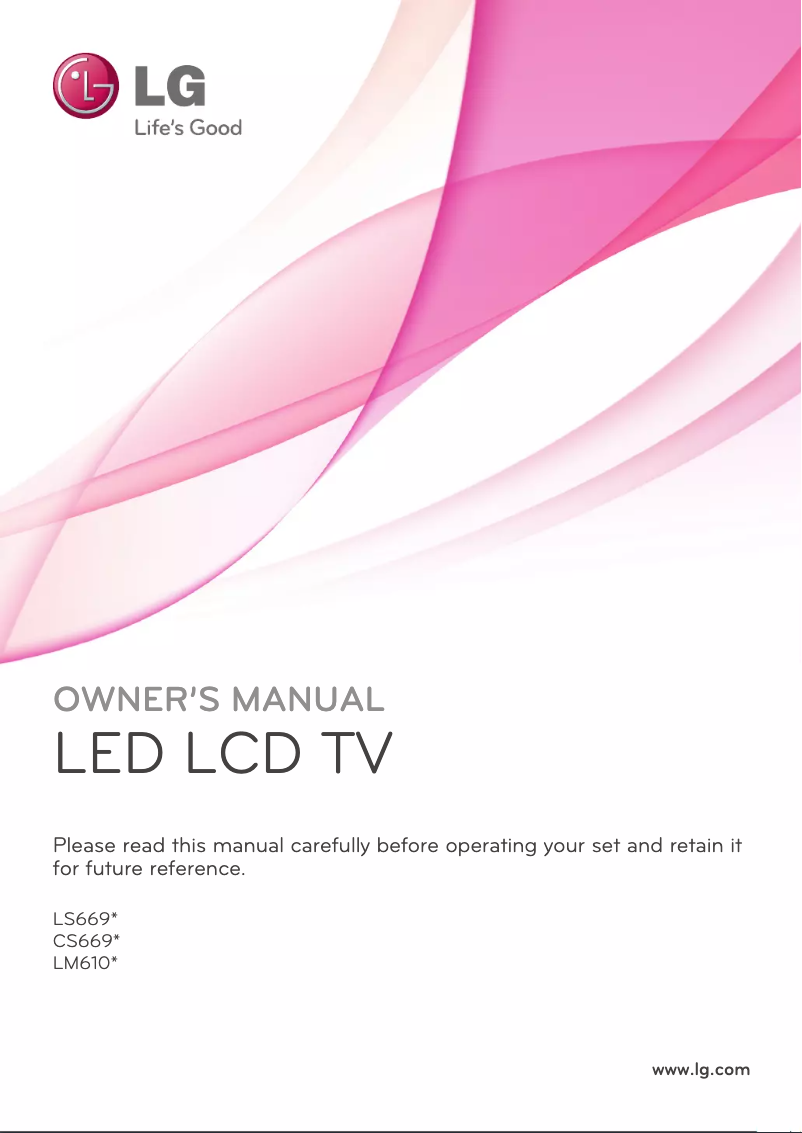 First page image of the manual for 32LS669C