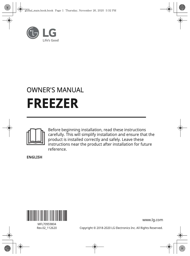 Page 1 of the manual User Manual LG GF5237MCJZ1