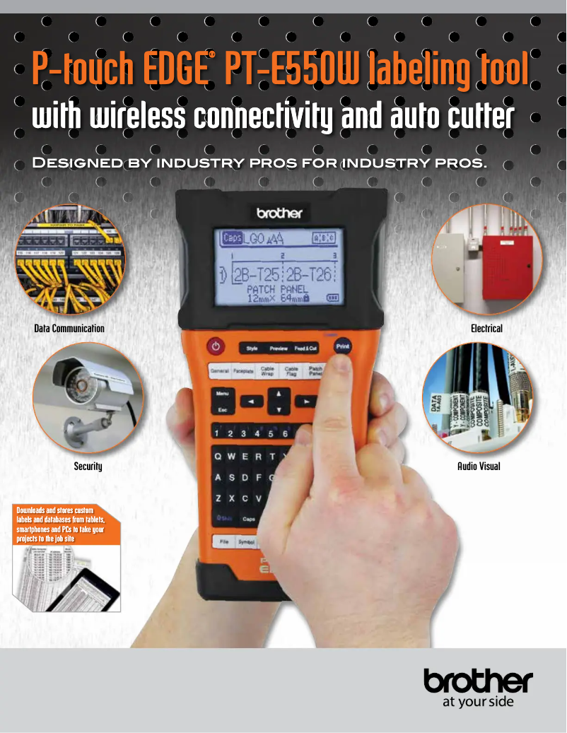 First page image of the manual for P-Touch PT-E550W