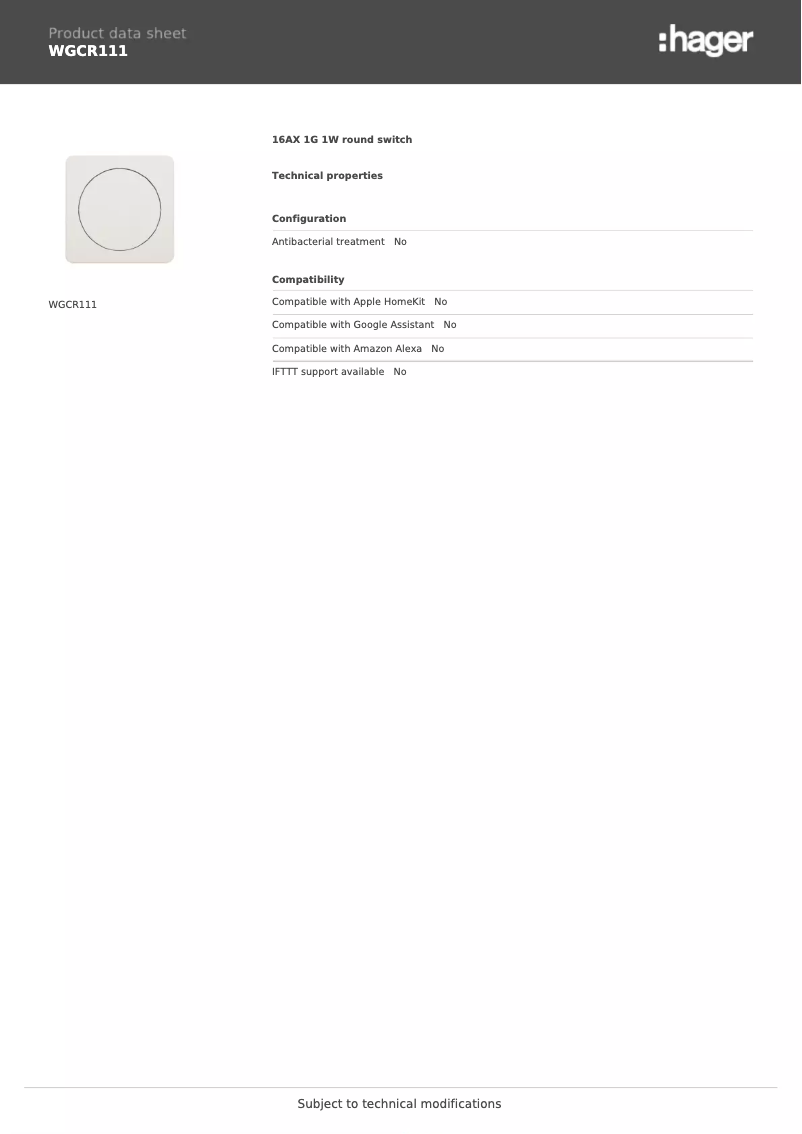 First page image of the manual for WGCR111