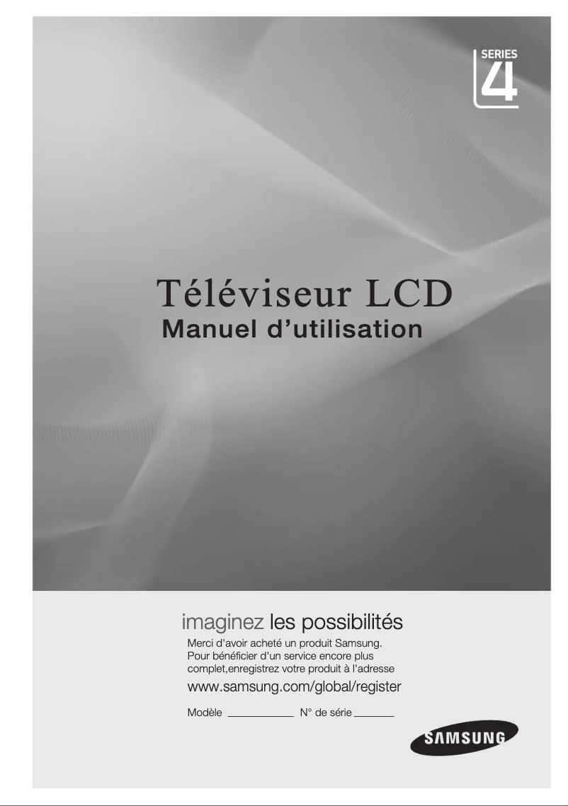 First page image of the manual for LA26C450E1