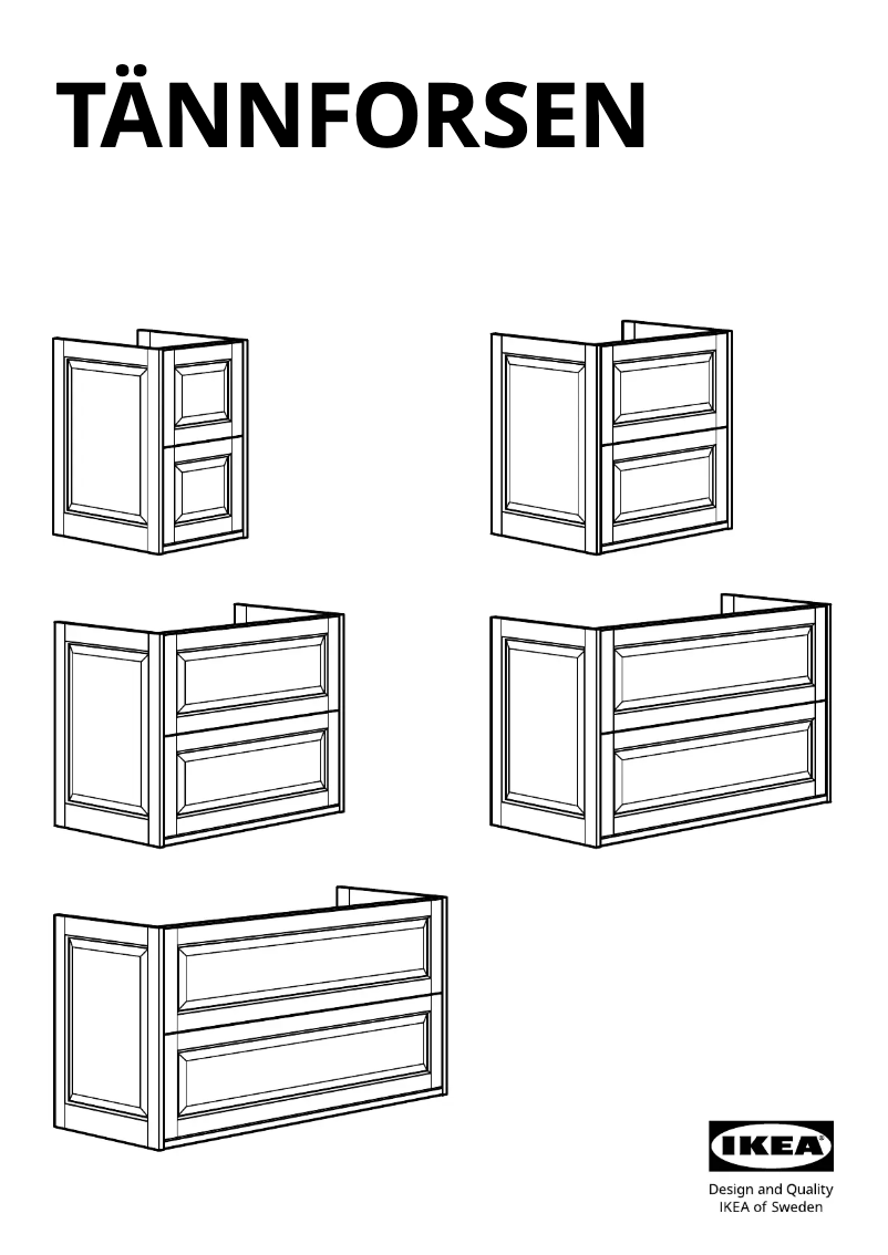 First page image of the manual for TÄNNFORSEN 805.354.37