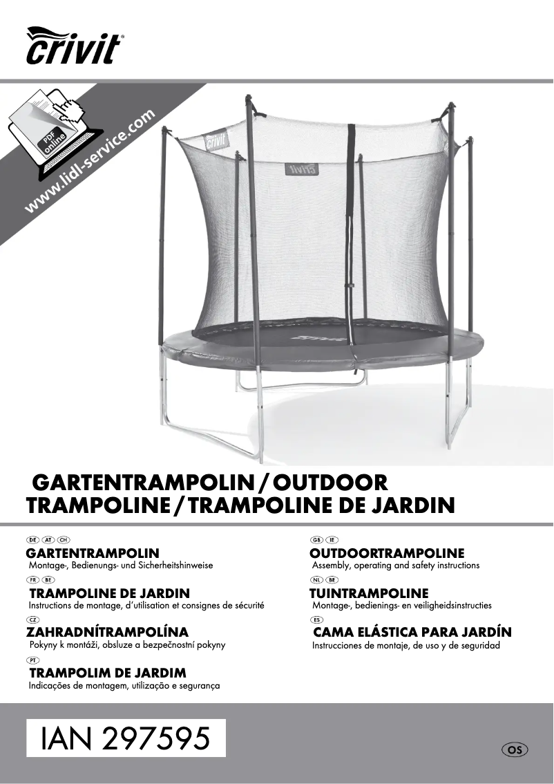 First page image of the manual for IAN 297595