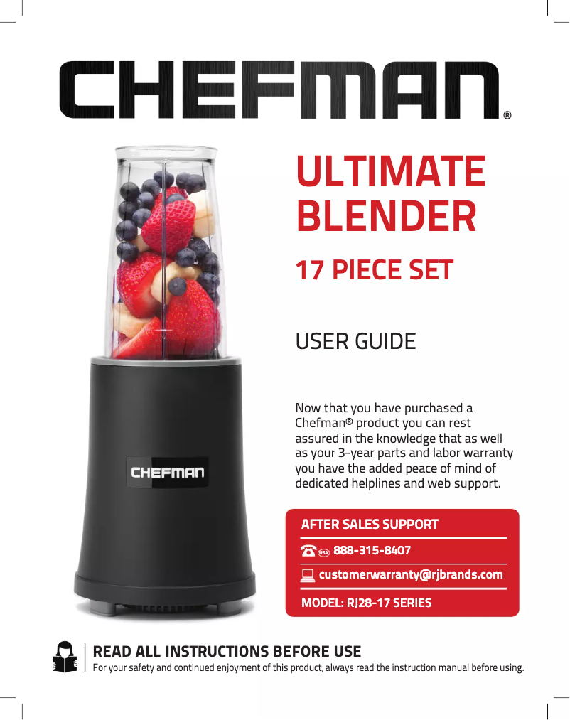 Page 1 of the manual User Manual Chefman RJ28-17