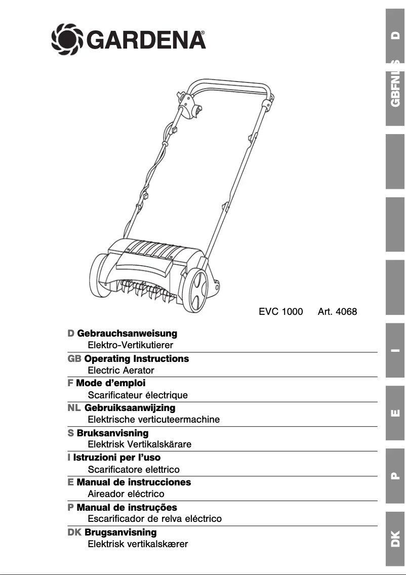 First page image of the manual for EVC 1000