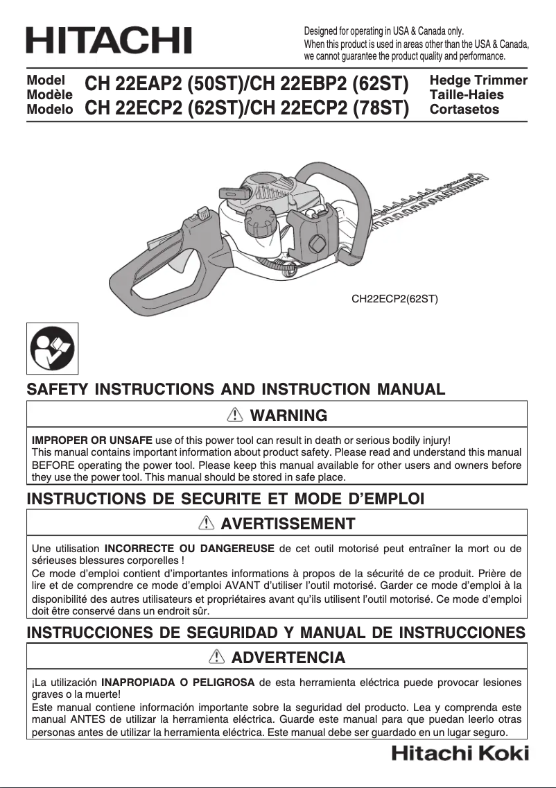 First page image of the manual for CH22EAP2(50ST)