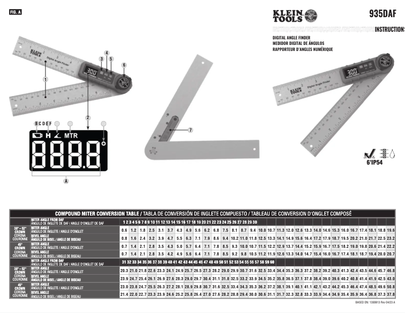First page image of the manual for 935DAF