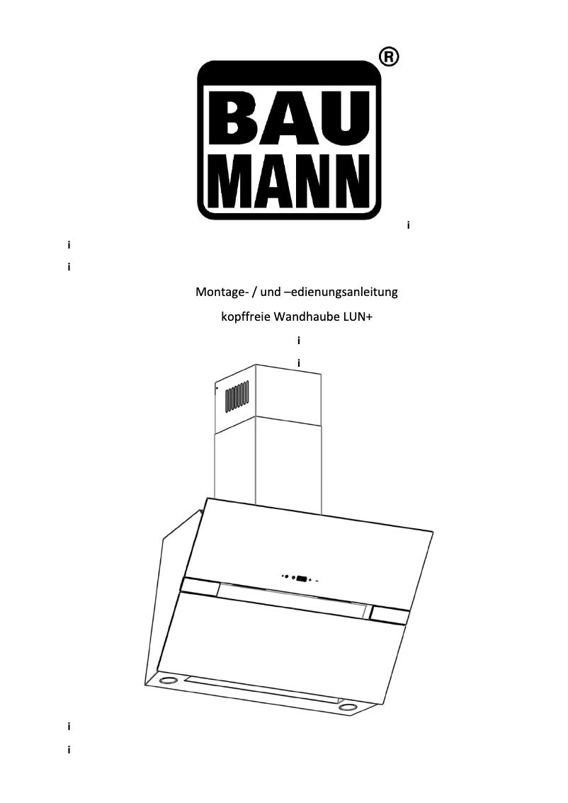 First page image of the manual for Luna