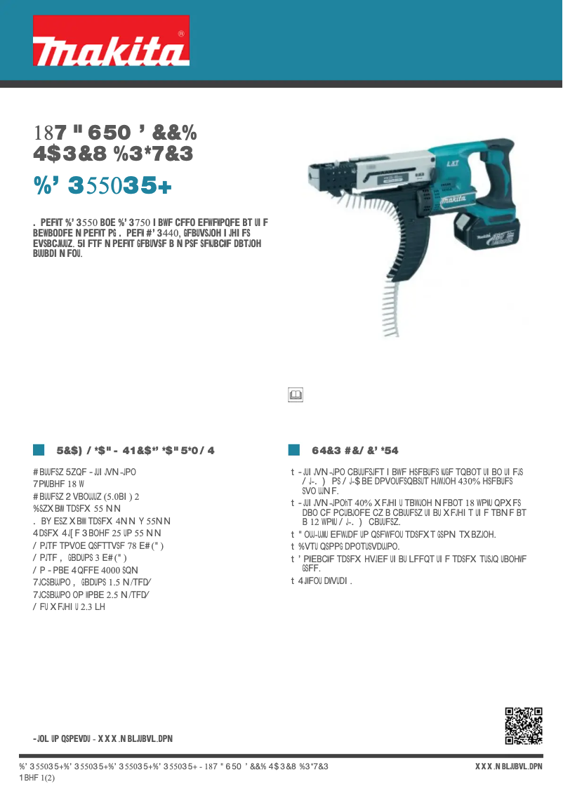First page image of the manual for DFR550RTJ