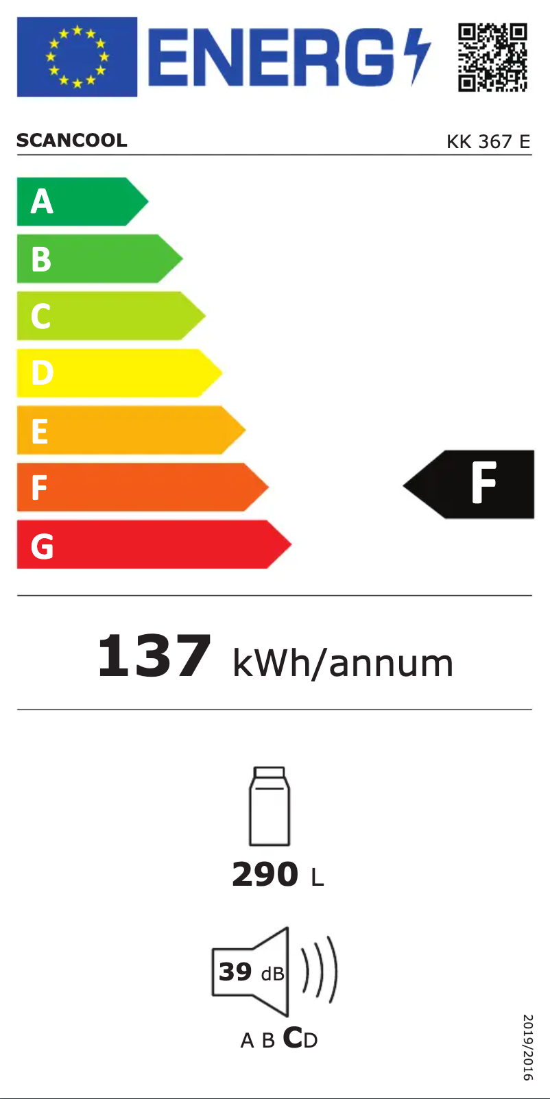 First page image of the manual for KK 367 E