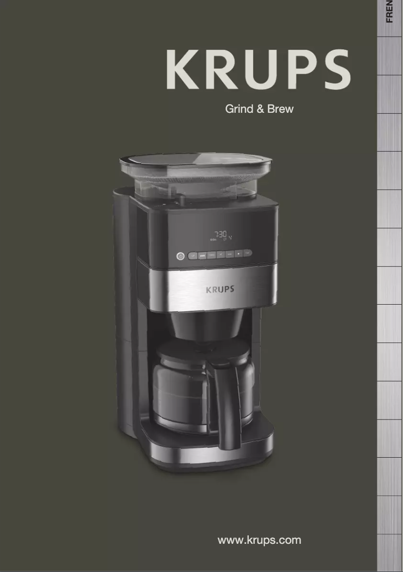 First page image of the manual for Grind & Brew KM8328