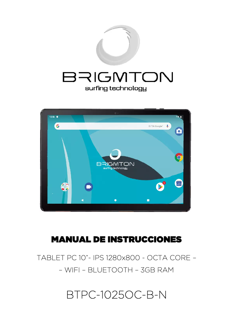 Page 1 of the manual User Manual Brigmton BTPC-1025OC-B