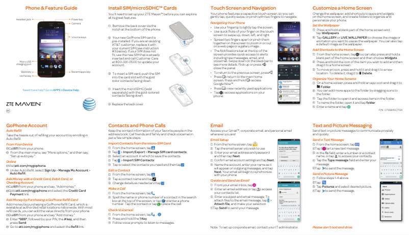 First page image of the manual for Maven