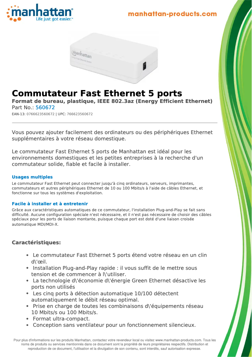 First page image of the manual for 560672