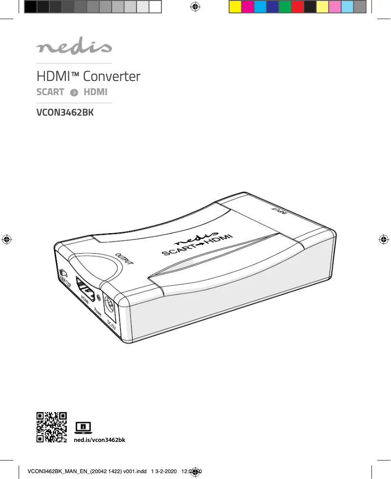 First page image of the manual for VCON3462BK