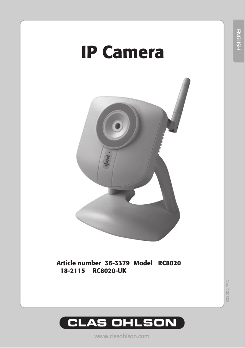 Page 1 de la notice Manuel utilisateur Clas Ohlson RC8020