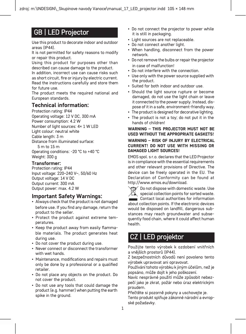 First page image of the manual for DCPC03