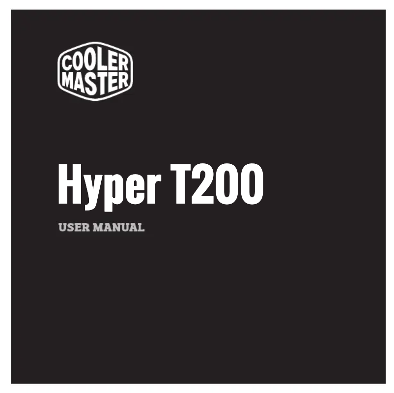 Page 1 of the manual User Manual Cooler Master Hyper T200