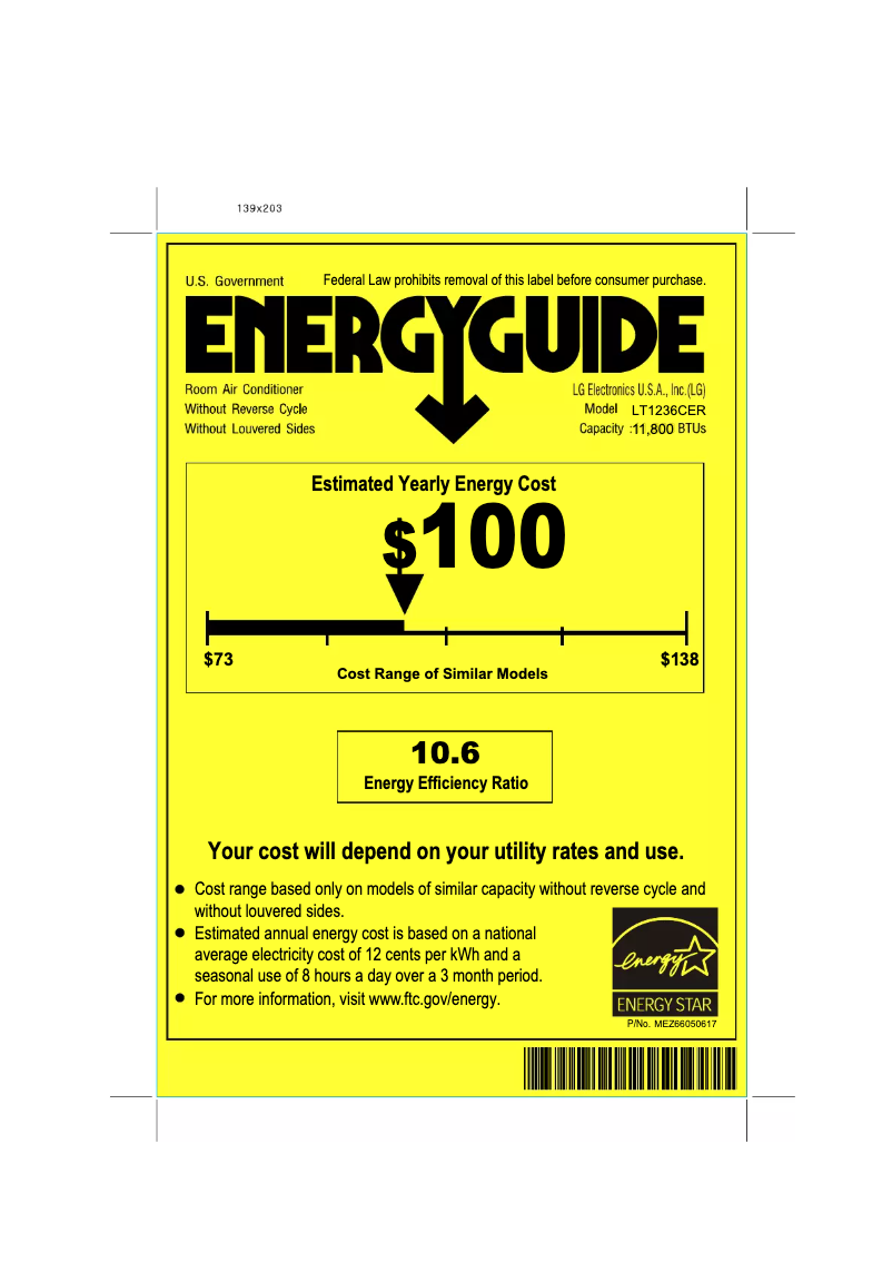 First page image of the manual for LT1236CER