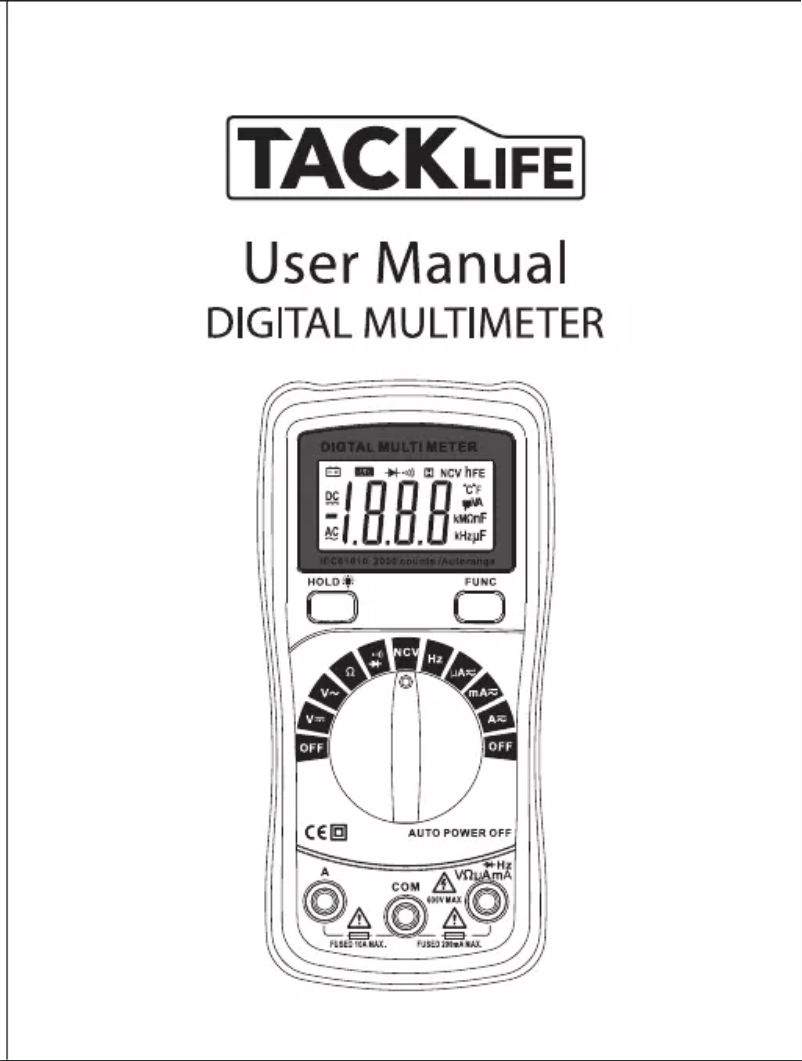 First page image of the manual for DM02A