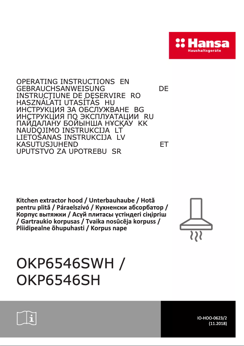 First page image of the manual for OKP6546SWH